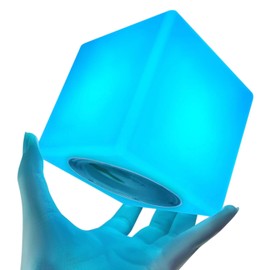 LOFTEK 4-inch LED Cube Lights: RGB 16 Colors Tesseract Cube, Cosmic Cube LED Mood Lamp with Remote Control, IP65 Waterproof Rechargeable Bedside Lamp Night Lights for Kids Nursery Toys Gift