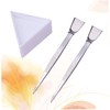 TEHAUX 2sets Professional Jewelry Tool Set Triangle Trays Tweezers Scoop