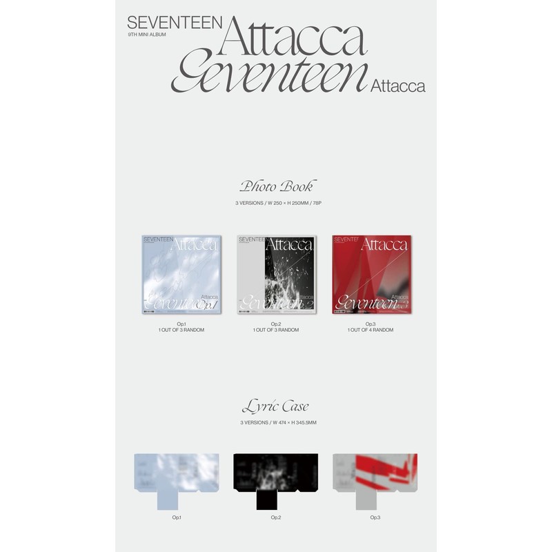 PLEDIS SEVENTEEN - Attacca (9th Mini Album) Album+Folded Poster+Extra Photocards