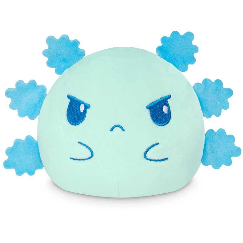 TeeTurtle 4" Reversible Axolotl Plushie - Cute Kawaii Black and