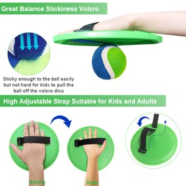 Jalunth Ball Catch Set Game Toss Paddle - Beach Toys Back Yard Outdoor Games Pool Lawn Backyard Throw Catch Sticky Set Age 3 4 5 6 7 8 9 10 11 12 Years Old Boys Girls Kids Adults Family Easter Gifts