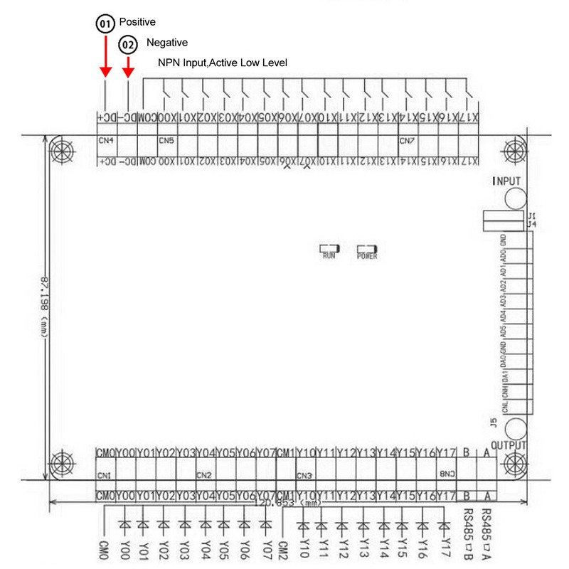 Programmable Logic Controller 16 In 16 Out Support RS485 Strong