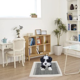 MUYG 100 Pcs Rabbit Pee Pads,Puppy Potty Training Pad Small Animals Super Absorbent Disposable Cage Liners Bamboo Charcoal Quick-Dry Mats for Rabbits Hedgehogs Chinchillas Cats Dogs(13x18In)