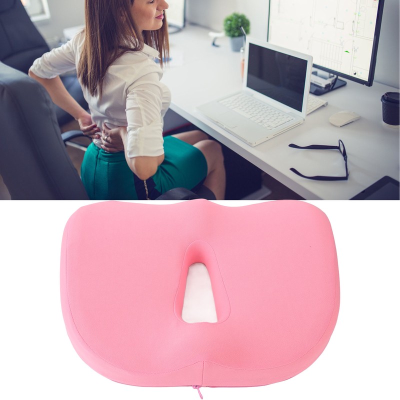 Memory Foam Seat Cushion Breathable Hollow Core Orthopedic Hemorrhoids Sitting