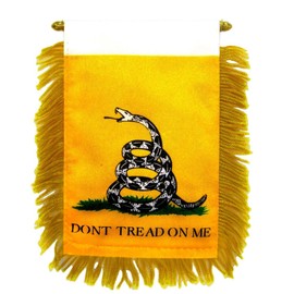 Gadsden Don't Tread On Me Mini Flag 4"x6" Window Banner w/suction cup