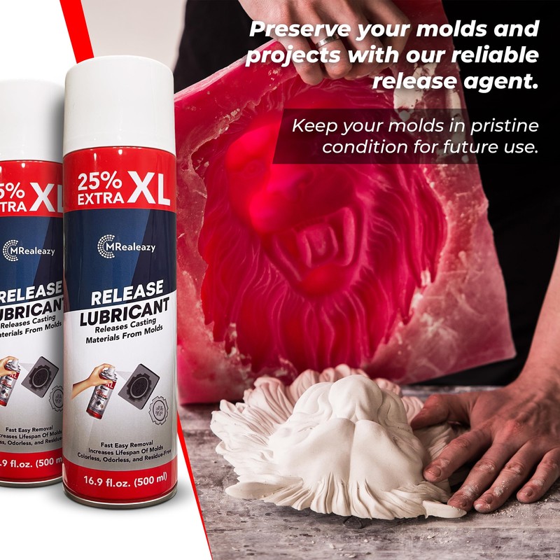 Silicone Mold Release Spray (Silicone-Based) (2x16.9 floz/500ml) - Resin &