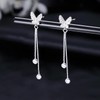Butterfly Pendant Tassel Earrings for Women Butterfly Long Drop Dangle