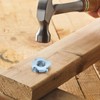 3/8"-16 T-Nuts zinc Plated Steel, 4-Pronged Tee Nut for Wood,