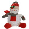 WeRChristmas Sitting Snowman Christmas Decoration - 30 cm, Multi-Colour