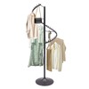 WUSILILU Commercial Spiral Rotating Clothing Rack, Portable Categorized Heavy Duty