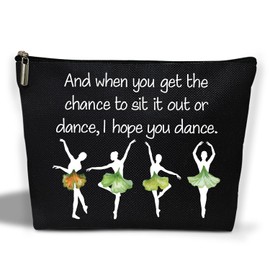 YUEXLL Ballet Dancer Cosmetic Bags for Women, Ballerina Gift for Dance, Funny Makeup Bag Gift for Women Makeup Organizer Zipper Pouch Travel Toiletry Bag