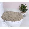 Home Weavers Bell Flower Collection 18x18 Toilet Lid Cover 100%