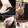 ChainsHouse Stainless Steel Men's Women's Finger Ring Open Ring A-Z