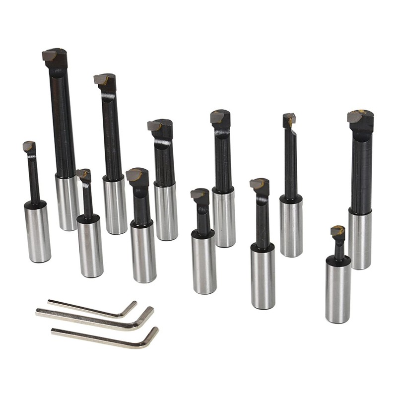 mitoharet 3In Boring Head R8 Shank 12-Pack 3/4In Carbide Boring