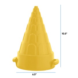 Superio Snow Brick Maker Igloo Fort Form Cone Shaper Outdoor Winter Snow Toys Sand Castle Building Kit for Adults and Kids Sandbox, Beach, Sand Toys (Yellow, 3)