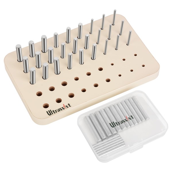 Ultrassist 45-Hole Wooden Pegboard for Occupational Therapy, Fine Motor Skills