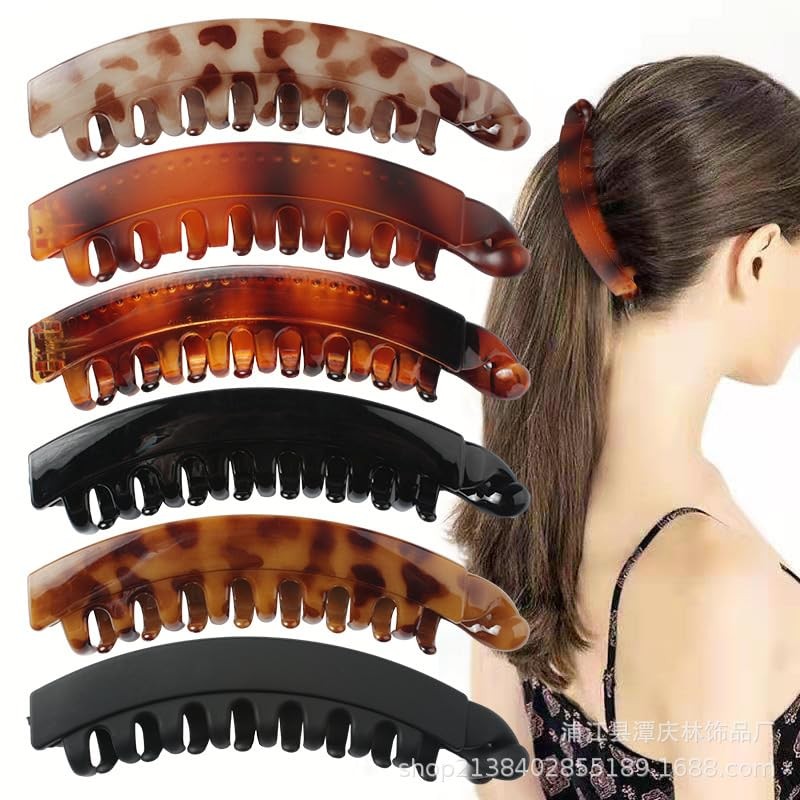 Nakanoya AMBV90 Banana Clip, Plastic, Resin, Hair Clip, Twin Comb,
