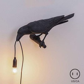 Aooxida Wall Sconce Lighting Office Wall Decor Crow Desk Lamp Bedroom Bedside Light,Lights for Wall Bathroom Light fixtures Wall lamp with Plug in Cord