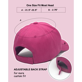 Utmost Gorra de béisbol estructurada con cierre ajustable, sombrero de rendimiento para actividades al aire última intervensión y bordado personalizado, 1PC Rosa intenso, Talla única