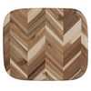 Madeira by Architec Acacia Cutting Board with Herringbone Design, 12.5x14.5-Inch,