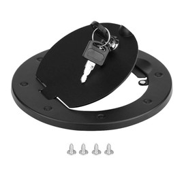 Rankomu Black Fuel Tank Cover Cap for Jeep Wrangler 2/4 Door 2007-2017, ABS & Aluminum Alloy Gas Cap Cover, Styling Trim Accessory