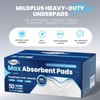 MILDPLUS Heavy Duty Underpad 36''x36'' 50 Count (Blue)