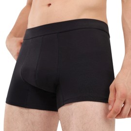 Incontinence Underwear for Men Washable Leak Proof Bladder Control Briefs with 60 ml Absorbency 1 Pack (Black, 2XL)