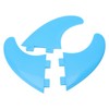 3Pcs Surfboard Fins Nylon Plastic Blue Thruster Fin Surfing Board