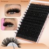 Focipeysa Eyelash Extensions 200D Lash Clusters 14-20MM Lashes Extensions Thick