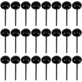 TOAOB 300pcs Black Glass Safety Eyes 6mm Small Doll Eyeballs for Crafts Needle Felting Bears Dolls Decoys Sewing