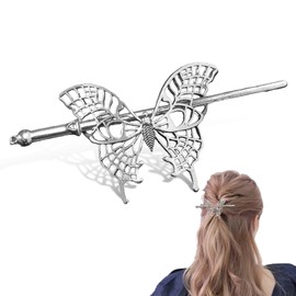 BRBASAP Butterfly Hair Pin Barrettes for Women Vintage Metal Hair Stick and Clip Antique Medieval Accessories Large Shawl Pins Hair Sticks and Clips for Women
