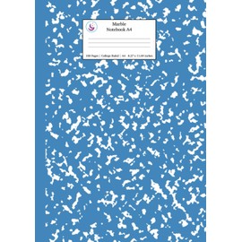 Marble Notebook A4: Blue Marble College Ruled Journal (School Supplies, Band 2)