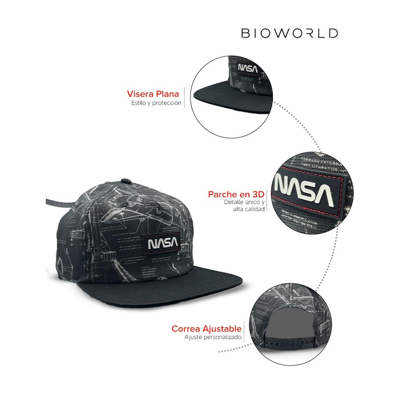 NASA Gorra Plana Naves espaciales para Hombre y Mujer