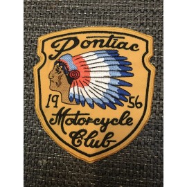 1956 PONTIAC MOTORCYCLE CLUB INDIAN CHIEF HOT ROD BIKER VEST PATCH
