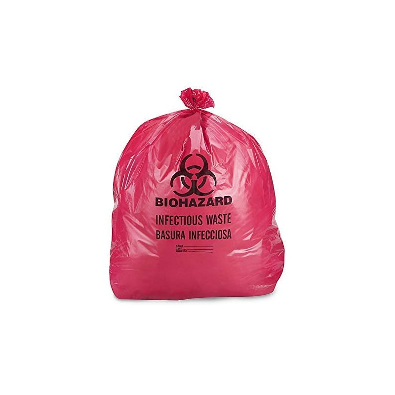 Comfort Axis Biohazard Infectious Waste Disposable Bag, 18 by 22