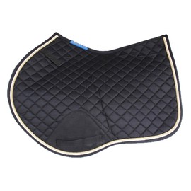 Horse Contoured English Quilted Lightweight Jumping Saddle Pad Black 72TS37BK