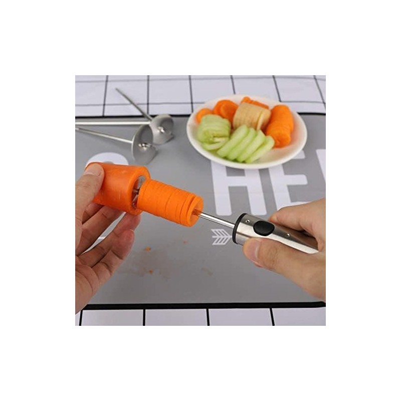 Vegetable Drill Stainless Steel Vegetable Fruit Corer Spiralizer with Anti-Slip