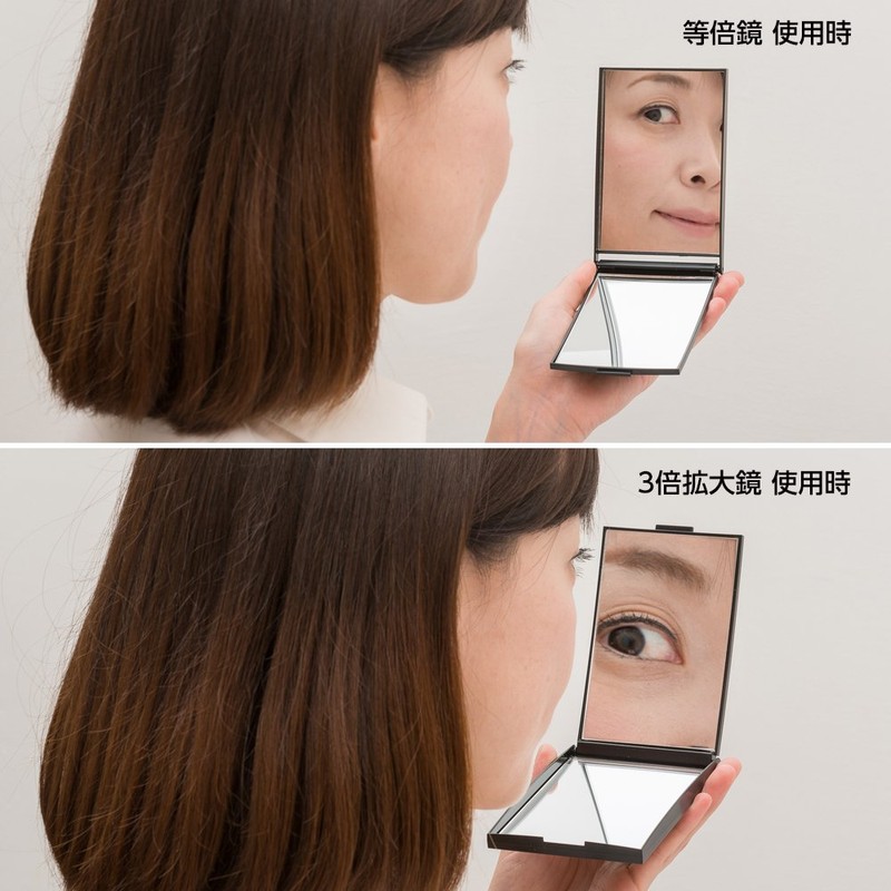 napyuamira- Double-Sided Square konpakutonapyuamira- 3 Times Black AM – 23BK