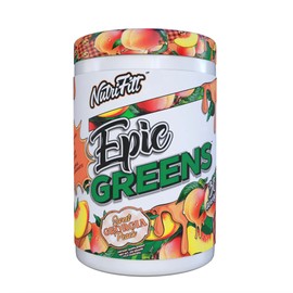 NutriFitt Epic Greens, Packed with Antioxidants, Fruits, Veggies, and Mushrooms, Boost Performance, Speed Up Recovery (30 Servings, Sweet Georgia Peach)
