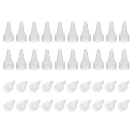 YOKIVE 40 Pcs 20/410 Twist Bottle Caps, Squeeze Bottle Cap Replacement, Great for Extrusion Bottles, Cosmetics Bottles, Crafts Bottles (Clear, 0.79-Inch)