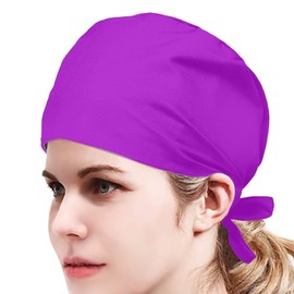 Adjustable Elastic Surgical Cap & Shower Cap - Soft, Breathable & Comfortable Purple