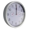 Wall Clock, Silent Movement with Temperature Display and Humidity, Modern,