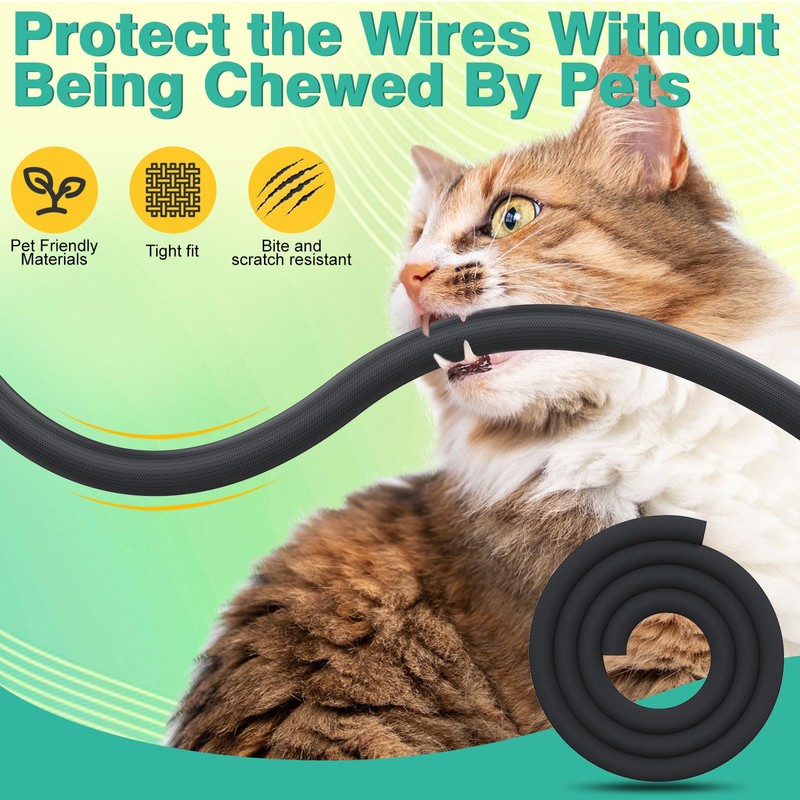 REFLYING Dog and Cat Cord Protector 3 Meters-9.5mm, Cable Tidy