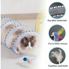 Andiker Cat Tunnel Toy, 10 Inch Foldable Metal Cat Feather