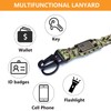 LUYADIN Paracord Lanyard Keychain with USA Flag,Parachute Rope Necklace Keychains