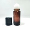 2Pcs Brown 50ml Glass Essential Oil Roller Bottles Refillable Roll