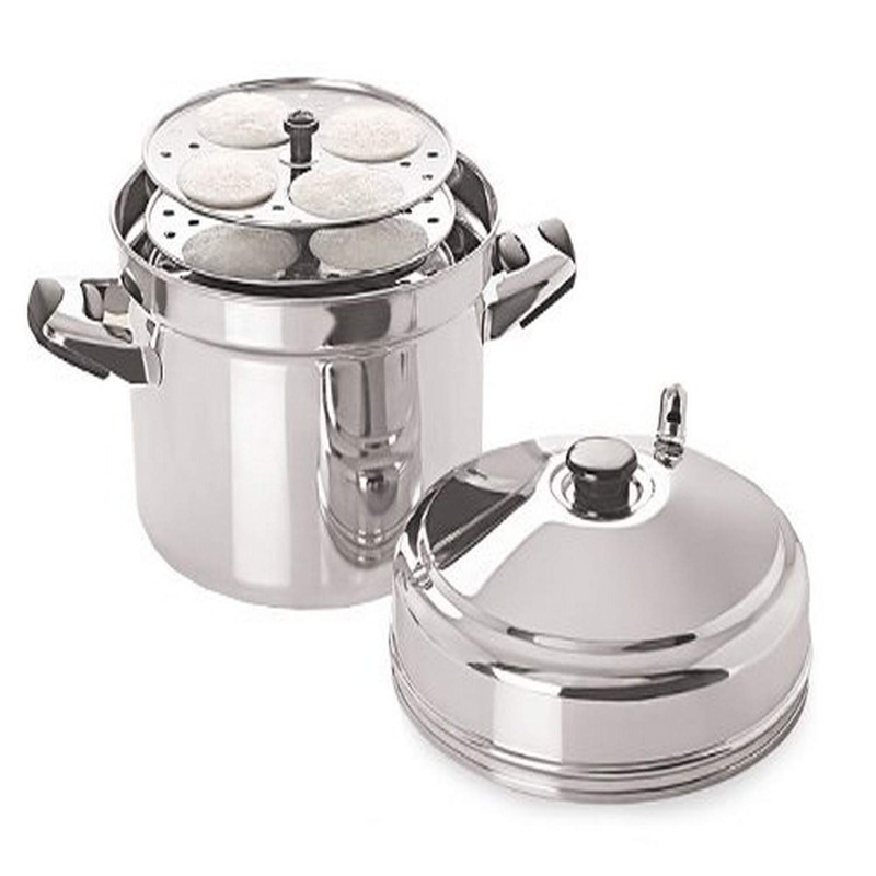 Tabakh IC-206 6-Rack Stainless Steel Idli Cooker with Strong Handles,