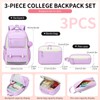 CYOQX 3PCS School Backpack for Girls with Lunch Box Teen
