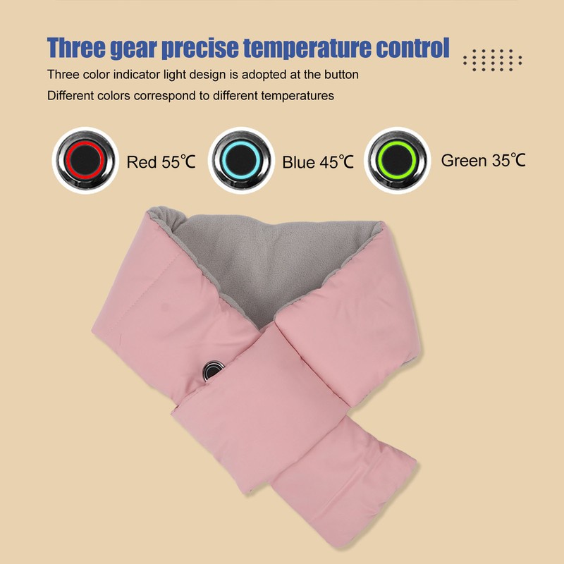 Electric Heating Scarf 3 Gears Indicator Light Skin Friendly Windproof