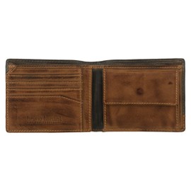 bruno banani Alicante Wallet with Flap Black / Cognac, Black / cognac, Fashionable